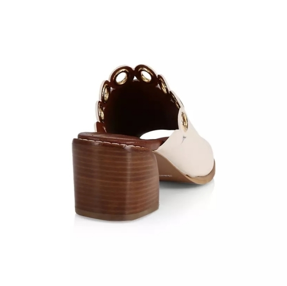 SEE by Chloe Steffi Grommet Leather Mules Size 7.5 - Picture 4 of 11